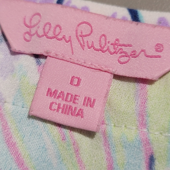 Lilly Pulitzer Stella Shell Print Crochet Sleeveless Shift Dress Size 0 Bows... - Picture 13 of 16